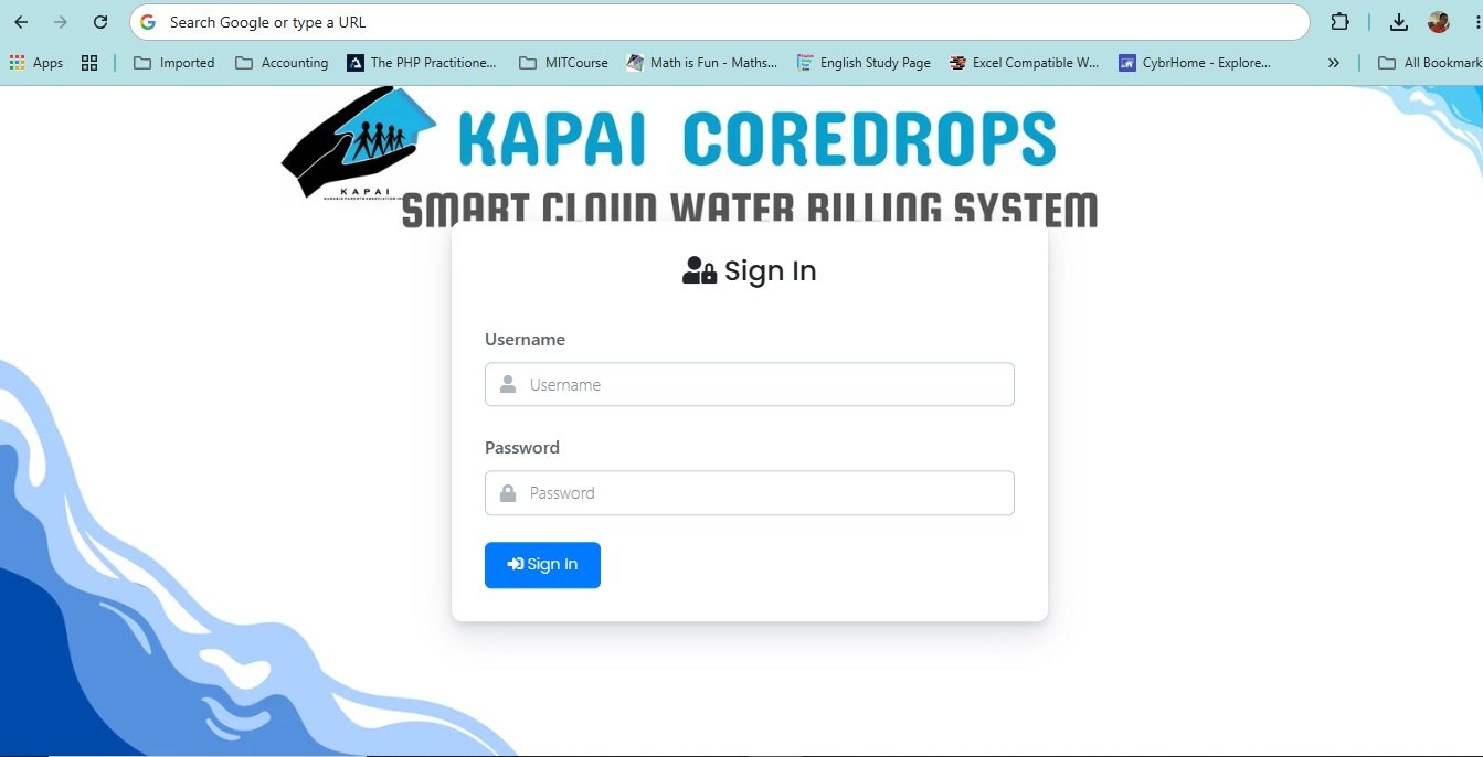 Smart Water Billing & Management System screenshot preview